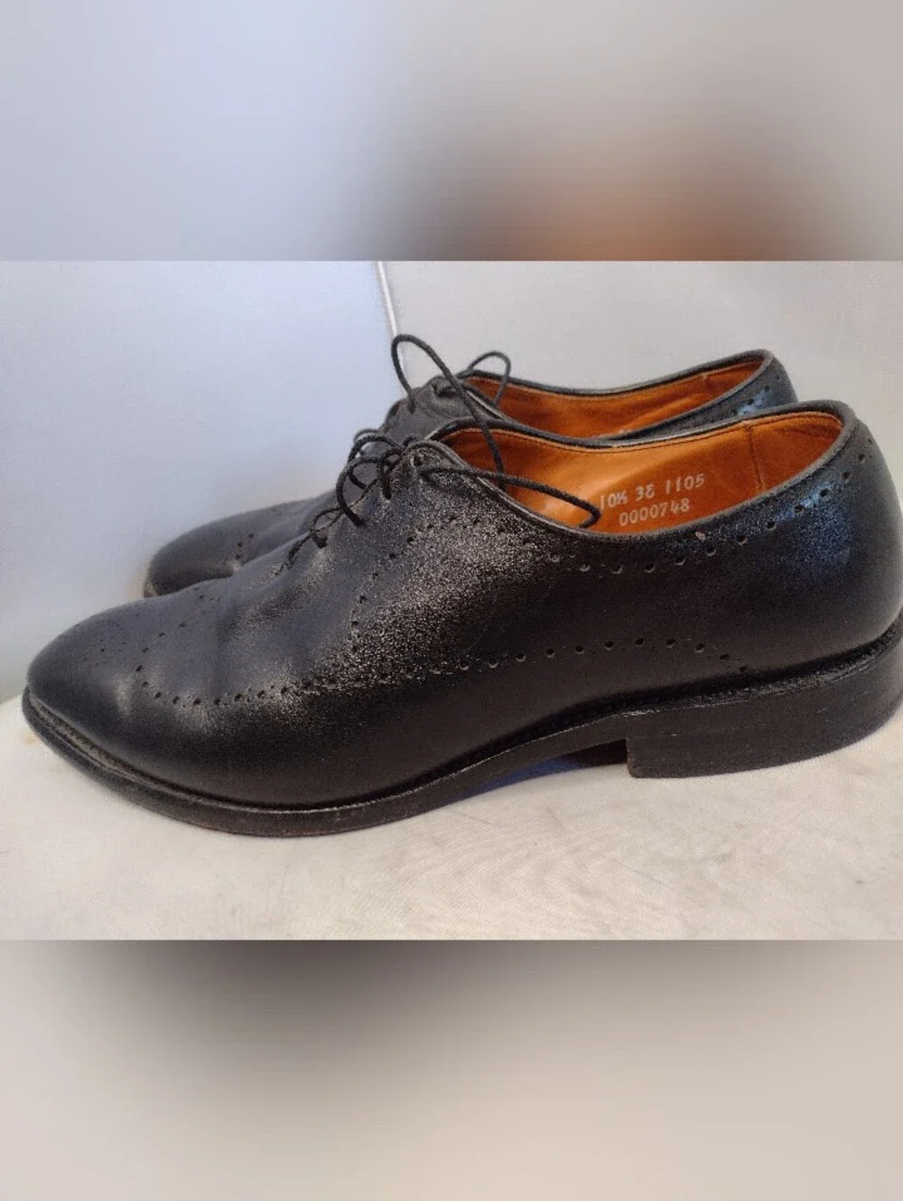 Allen Edmonds Fairfax Wingtip Oxford Men Shoes 10.5 EEE 3E Lace Up MM